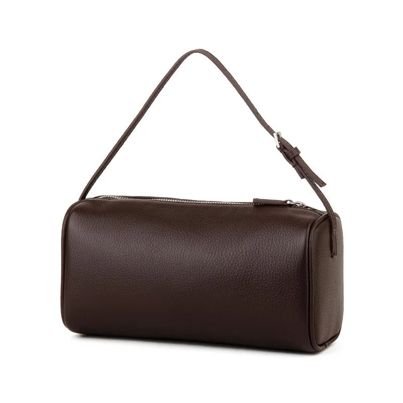Petit Sac Baguette en Cuir Femme Roselaine | Chic Chocolat / Cuir Véritable
