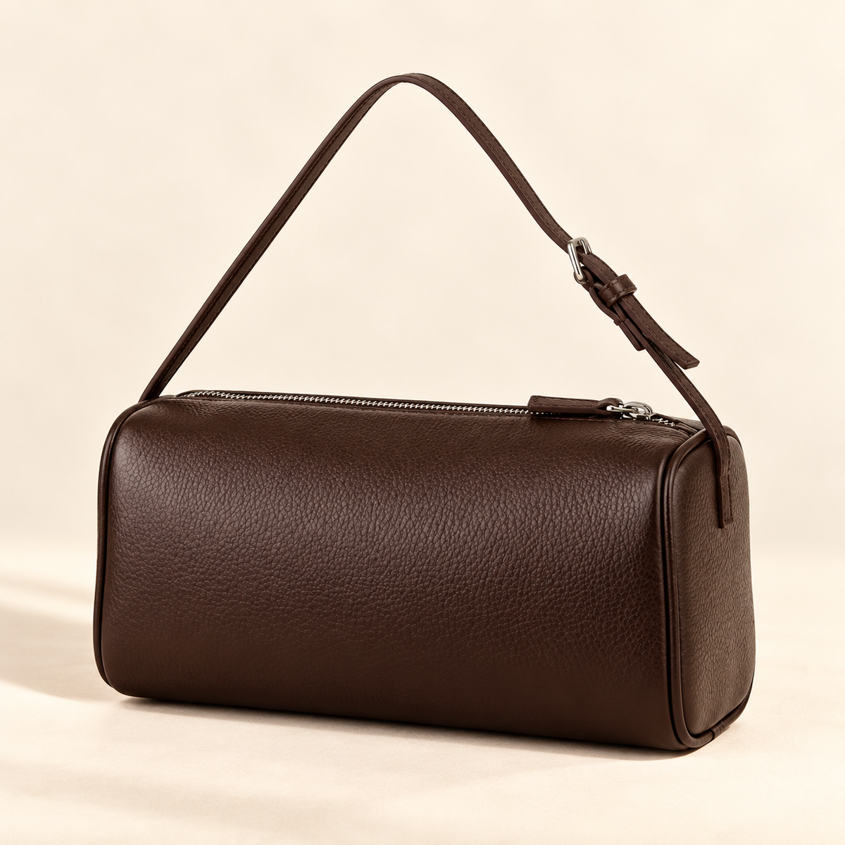 Petit Sac Baguette en Cuir Femme Roselaine | Chic Chocolat / Cuir Véritable