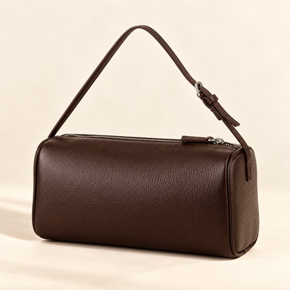 Petit Sac Baguette en Cuir Femme Roselaine | Chic Chocolat / Cuir Véritable