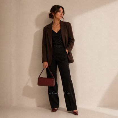 Petit Sac Baguette en Cuir Femme Roselaine | Chic