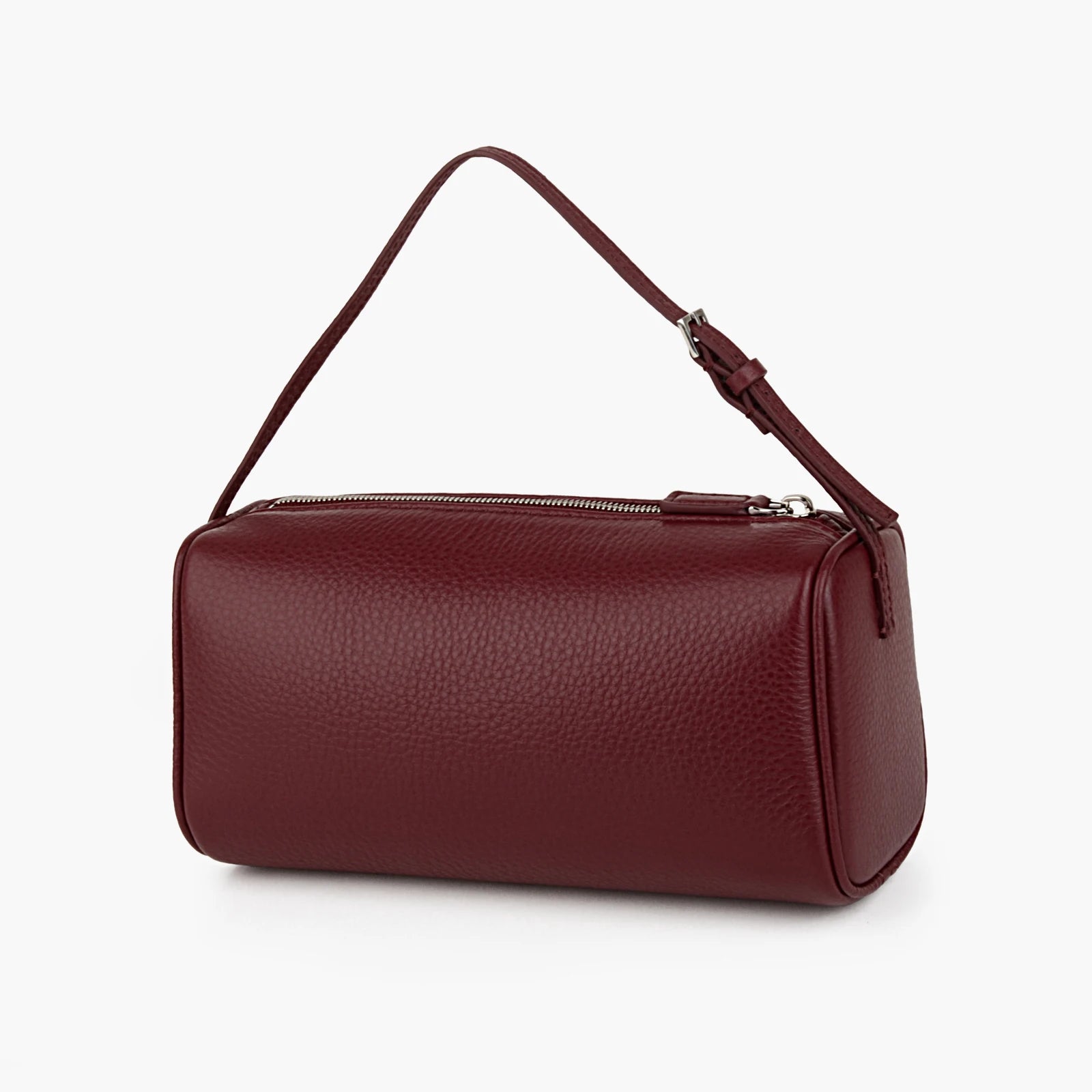 Petit Sac Baguette en Cuir Femme Roselaine | Chic Vin Rouge / Cuir Véritable