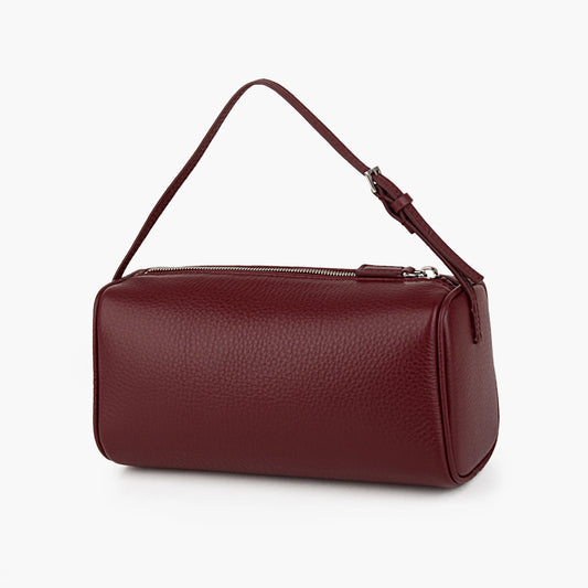Petit Sac Baguette en Cuir Femme Roselaine | Chic Vin Rouge / Cuir Véritable