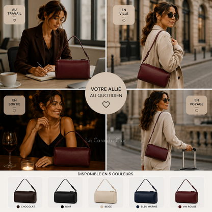 Petit Sac Baguette en Cuir Femme Roselaine | Chic