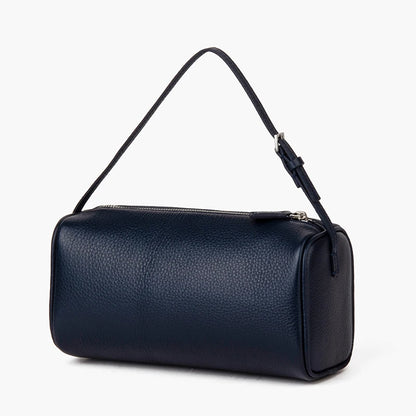 Petit Sac Baguette en Cuir Femme Roselaine | Chic Bleu Marine / Cuir Véritable