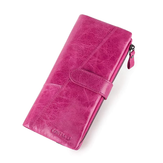 Porte Carte Zippé Femme｜La Casa Du Cuir Rose