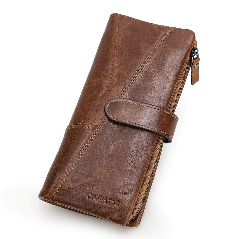 Porte Carte Zippé Femme｜La Casa Du Cuir Marron