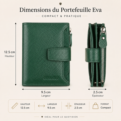 Portefeuille Femme Cuir Eva – RFID & Compact