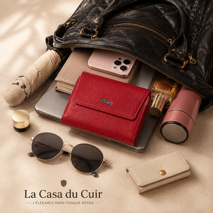 Portefeuille Femme Cuir Juliette – Compact et Élégant