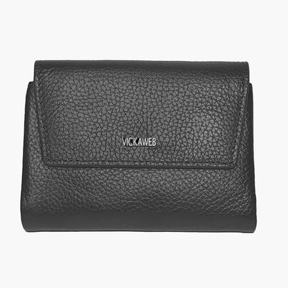 Portefeuille Femme Cuir Juliette – Compact et Élégant Noir