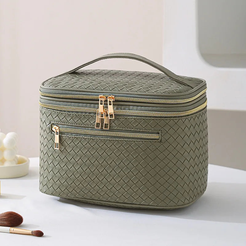 Trousse de Toilette Femme Luxe｜La Casa Du Cuir Vert / 25x17x17cm / Cuir (PU)