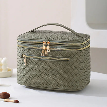 Trousse de Toilette Femme Luxe｜La Casa Du Cuir Vert / 25x17x17cm / Cuir (PU)