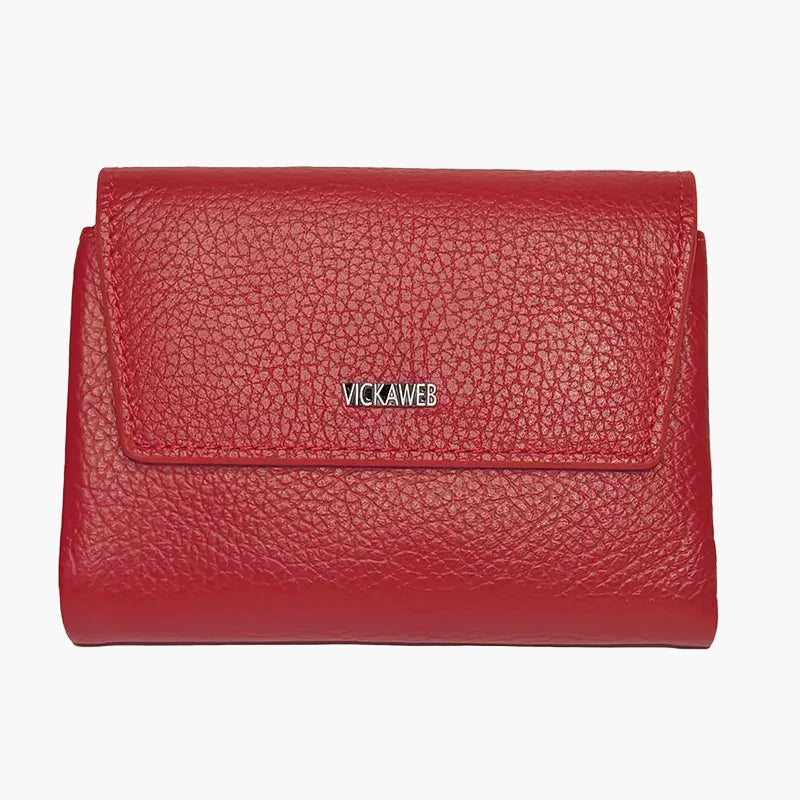 Portefeuille Femme Cuir Juliette – Compact et Élégant Rouge