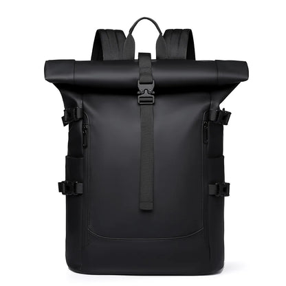 Sac à Dos Roll Top Homme Ordinateur 16 Pouces – Antoine Noir / Tissu déperlant