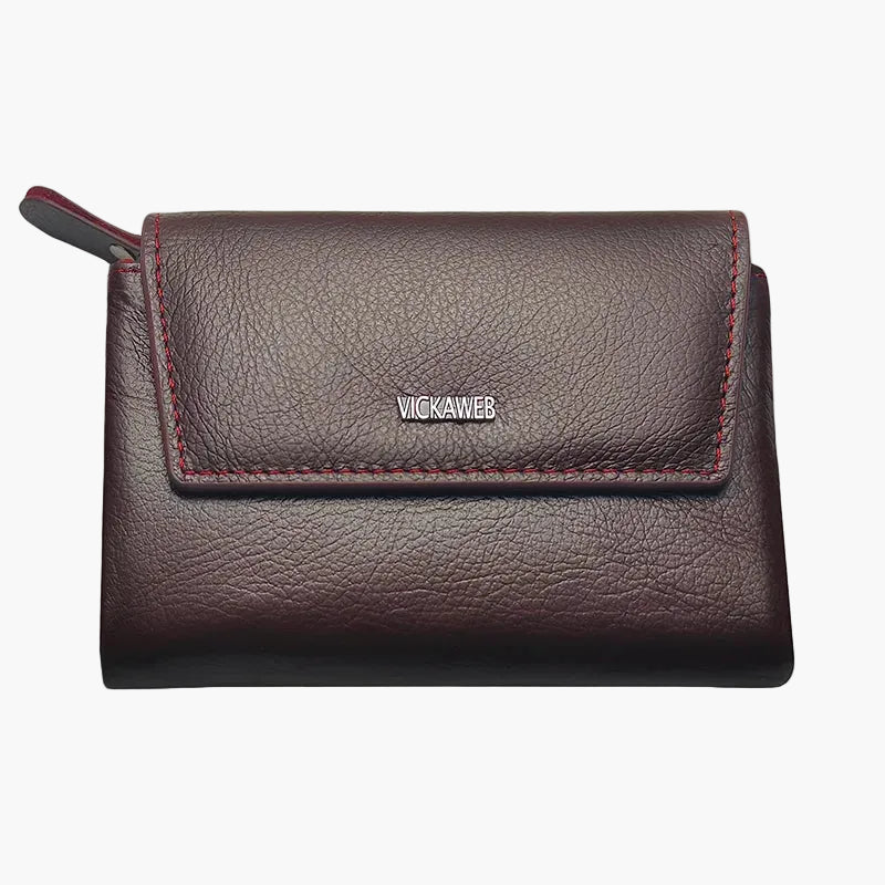 Portefeuille Femme Cuir Juliette – Compact et Élégant Café