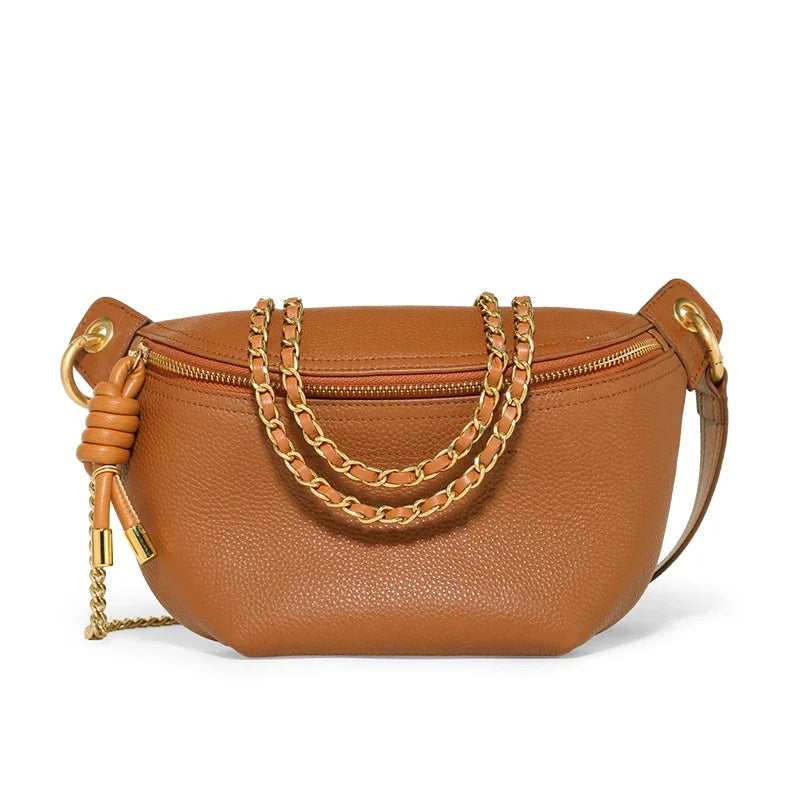Sac Banane Cuir Femme Angelina | La Casa du Cuir Marron / Cuir Veritablé Sacs banane