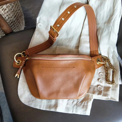 Sac Banane Cuir Femme Cleopatra | La Casa du Cuir Marron Clair / Cuir Veritable Sacs banane