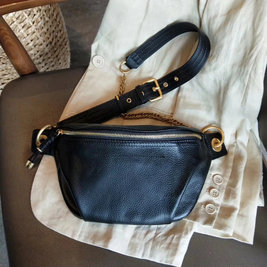 Sac Banane Cuir Femme Cleopatra | La Casa du Cuir Noir / Cuir Veritable Sacs banane