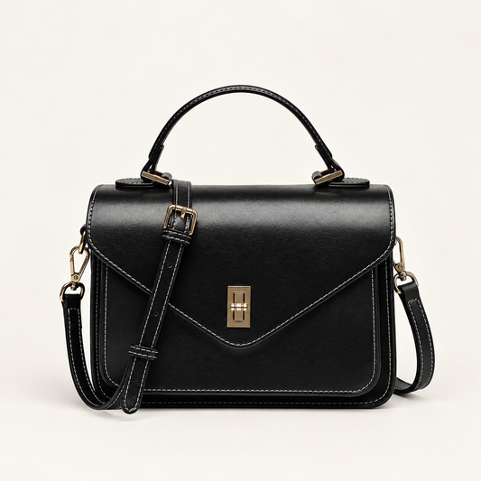 Sac Bandoulière Femme Tendance en Cuir – Adèle | La Casa du Cuir Noir / Cuir / Femme Sac bandoulière