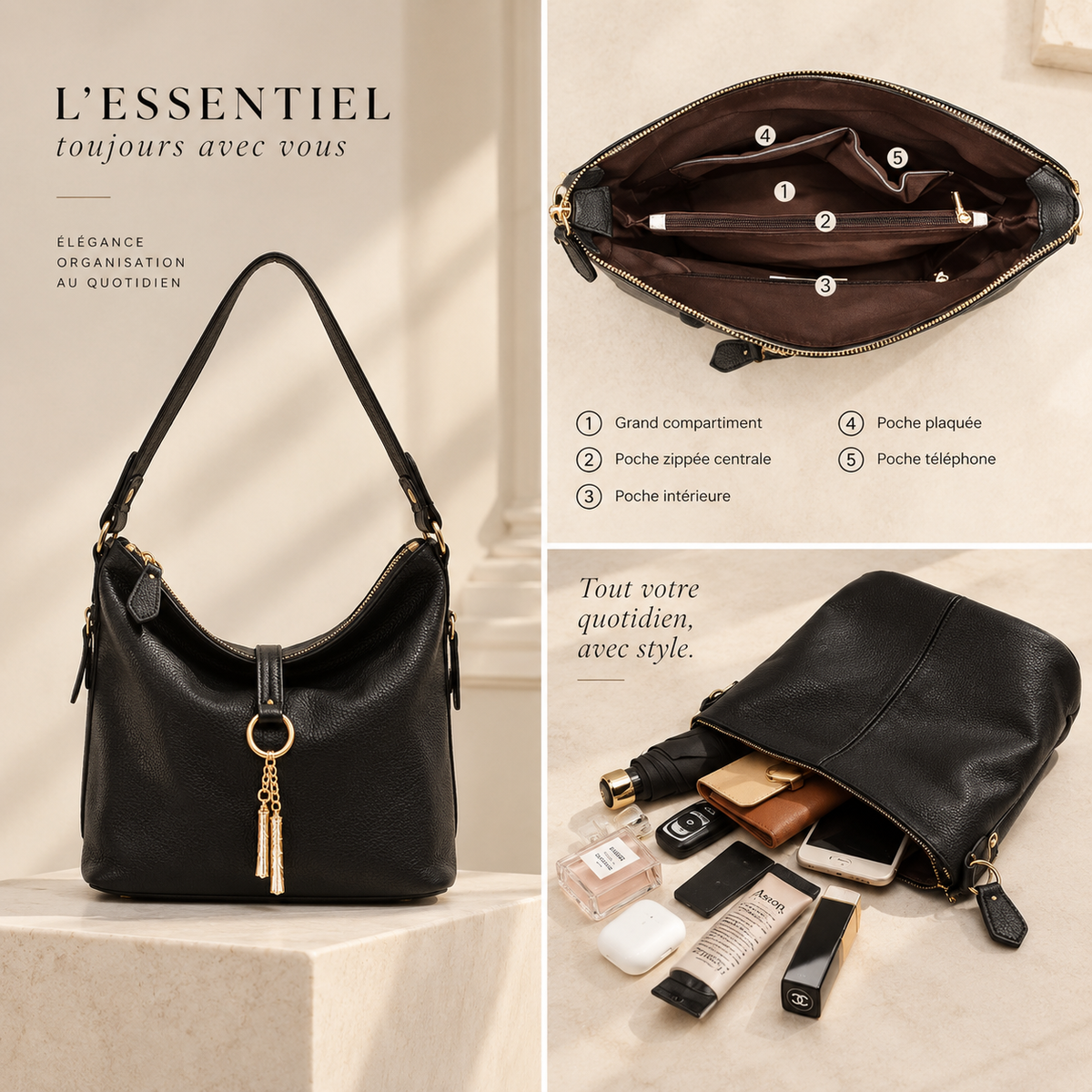 Sac Besace en Cuir pour Femme | La Casa du Cuir sac à main