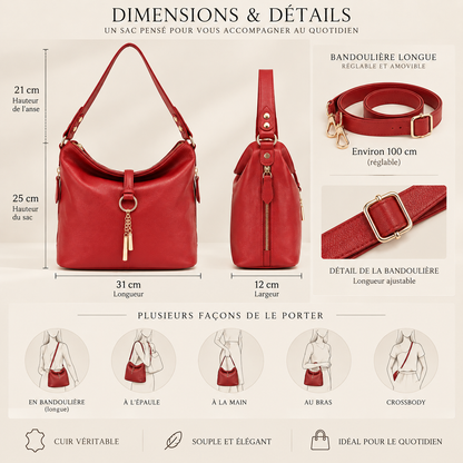 Sac Besace en Cuir pour Femme | La Casa du Cuir sac à main