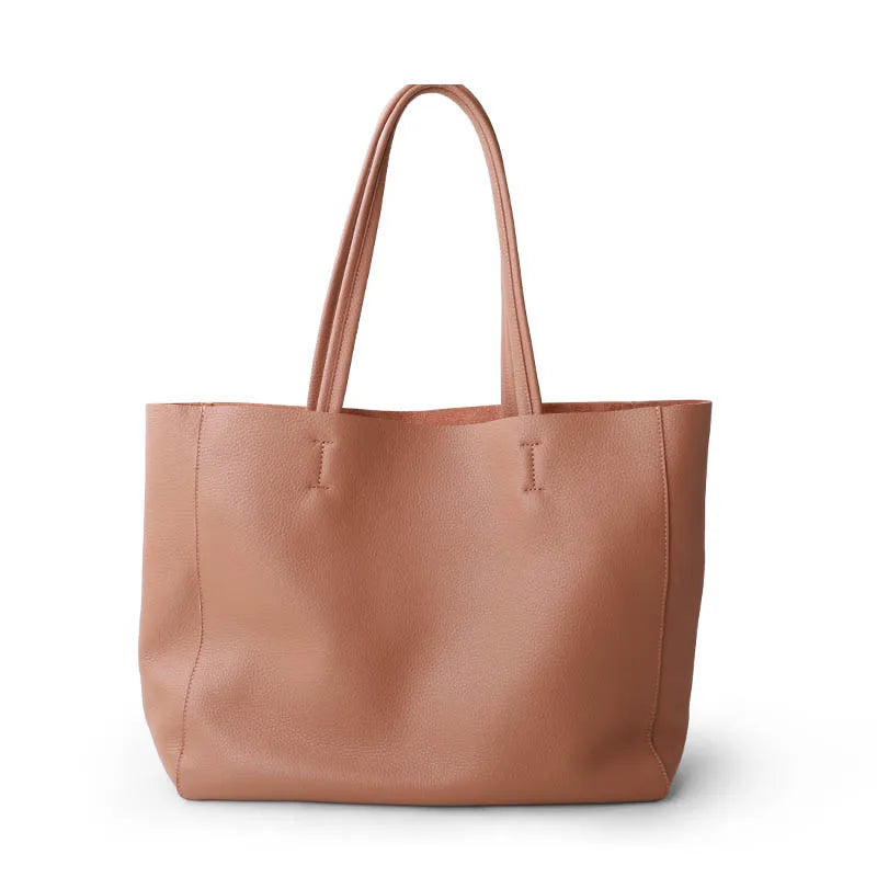 Sac Cabas Cuir Alba | La Casa du Cuir Coral / Cuir Sac Cabas