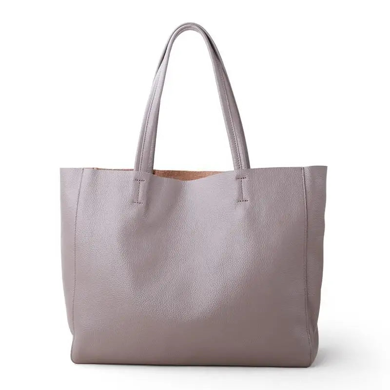 Sac Cabas Cuir Alba | La Casa du Cuir Gris / Cuir Sac Cabas