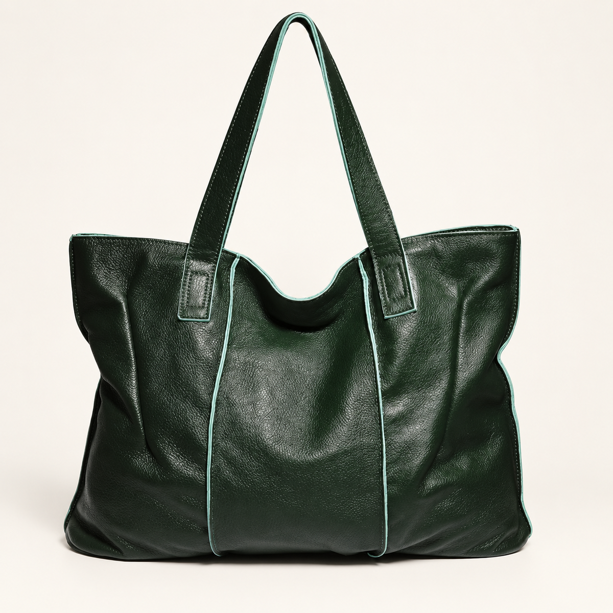 Sac Cabas Cuir Souple Femme – Grand Format et Couleurs Tendance Vert / Cuir Véritable Sac Cuir Femme