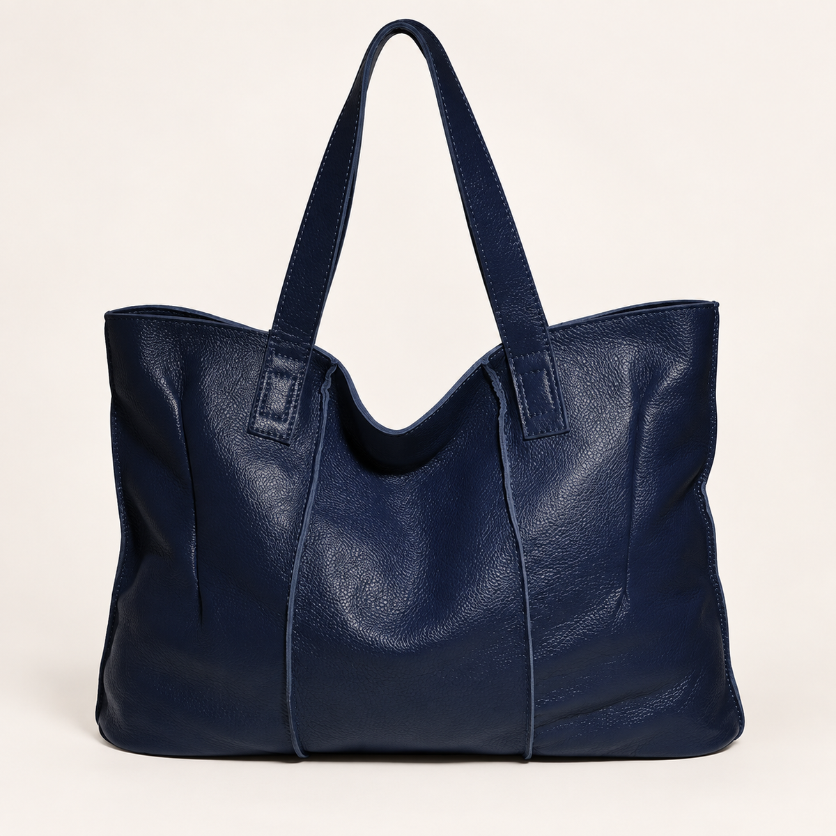 Sac Cabas Cuir Souple Femme – Grand Format et Couleurs Tendance Bleu Marine / Cuir Véritable Sac Cuir Femme