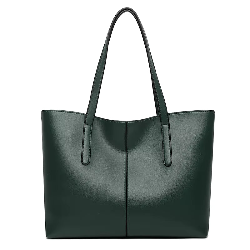 Sac Fourre-Tout Femme – Grand, Léger et Fonctionnel Vert / Cuir Vegan Sac Cabas