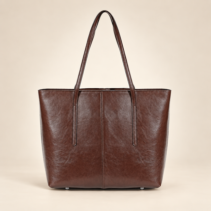 Sac Cabas Ordinateur Femme en Cuir | La Casa du Cuir Café / Cuir Véritable Sac Cabas