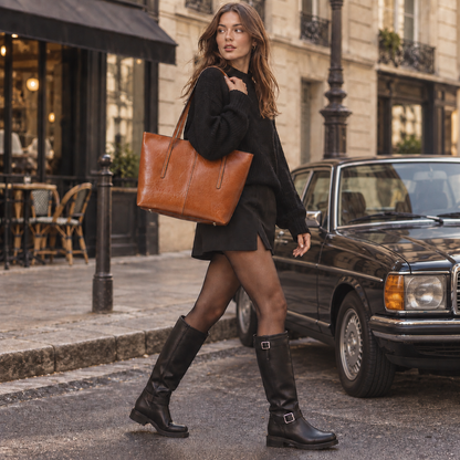Sac Cabas Ordinateur Femme en Cuir | La Casa du Cuir Sac Cabas