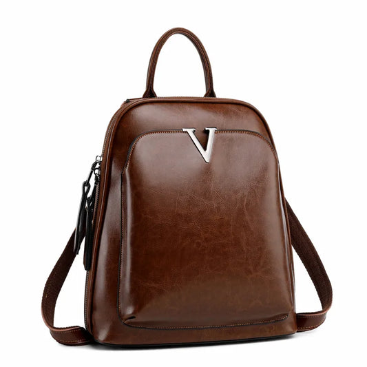 Sac à Dos Cuir Femme Alba | La Casa du Cuir Café / Cuir Verni Sacs à dos