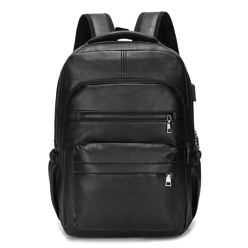 Sac à Dos Cuir Homme Roberto | La Casa du Cuir Noir / Cuir Vegan Sacs à dos