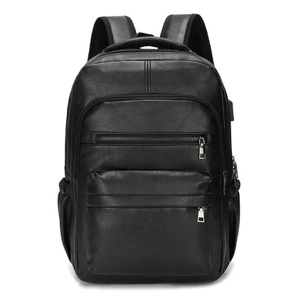 Sac à Dos Cuir Homme Roberto | La Casa du Cuir Noir / Cuir Vegan Sacs à dos