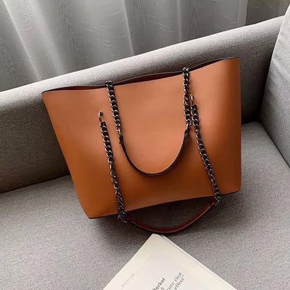 Sac Fourre-Tout Femme – Léger et Parfait pour les Cours Marron / Cuir Vegan Sac Cabas