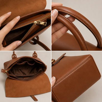 Sac Ordinateur Cuir Femme Roxane – Élégant, 14” et Sécurisé Sac Ordinateur