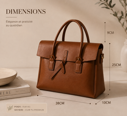 Sac Ordinateur Cuir Femme Roxane – Élégant, 14” et Sécurisé Sac Ordinateur