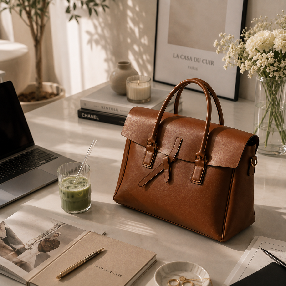 Sac Ordinateur Cuir Femme Roxane – Élégant, 14” et Sécurisé Sac Ordinateur