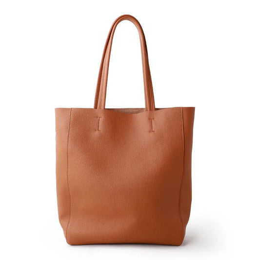 Sac Tote Bag Cuir Nubia – Élégant, souple et pratique Marron Clair / Cuir Sac Cabas