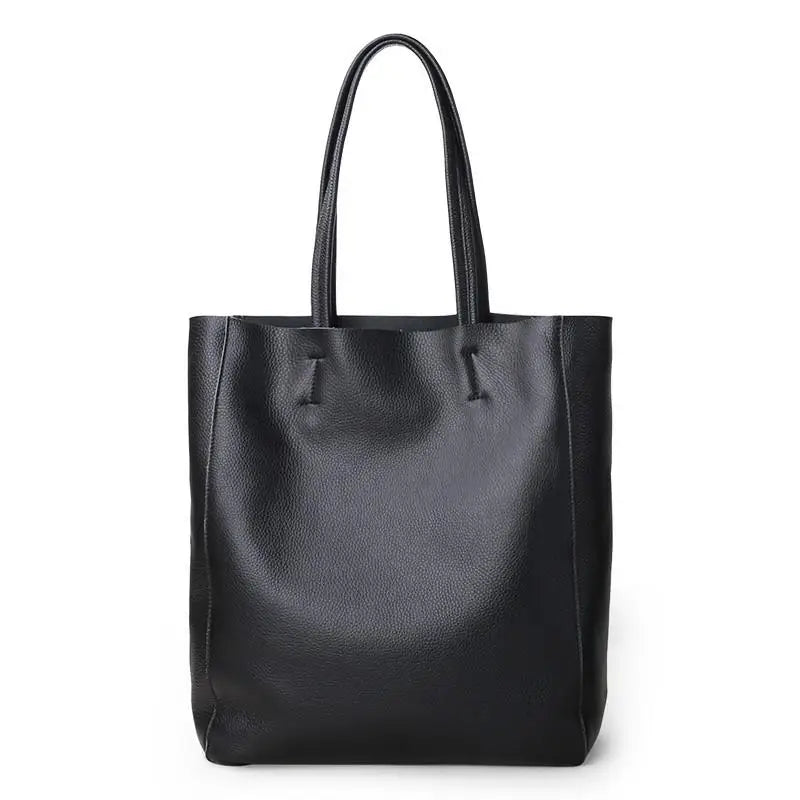 Sac Tote Bag Cuir Nubia – Élégant, souple et pratique Noir / Cuir Sac Cabas