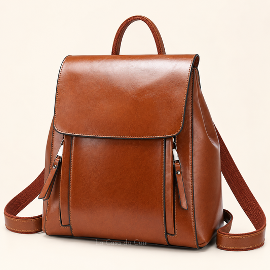 Sac à Dos Cuir Femme Anastasia | La Casa du Cuir Marron Clair / Cuir sac à dos