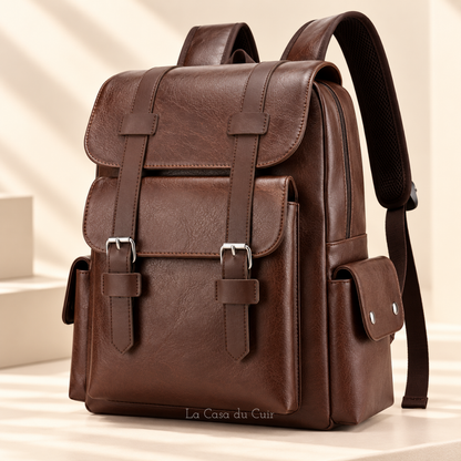 Sac à Dos Cuir Homme Harry Café / Cuir PU Sacs à dos