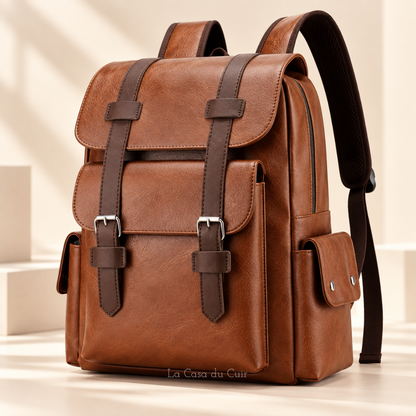 Sac à Dos Cuir Homme Harry Marron / Cuir PU Sacs à dos