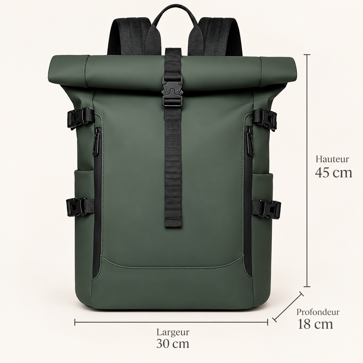 Sac à Dos Roll Top Homme Ordinateur 16 Pouces – Antoine