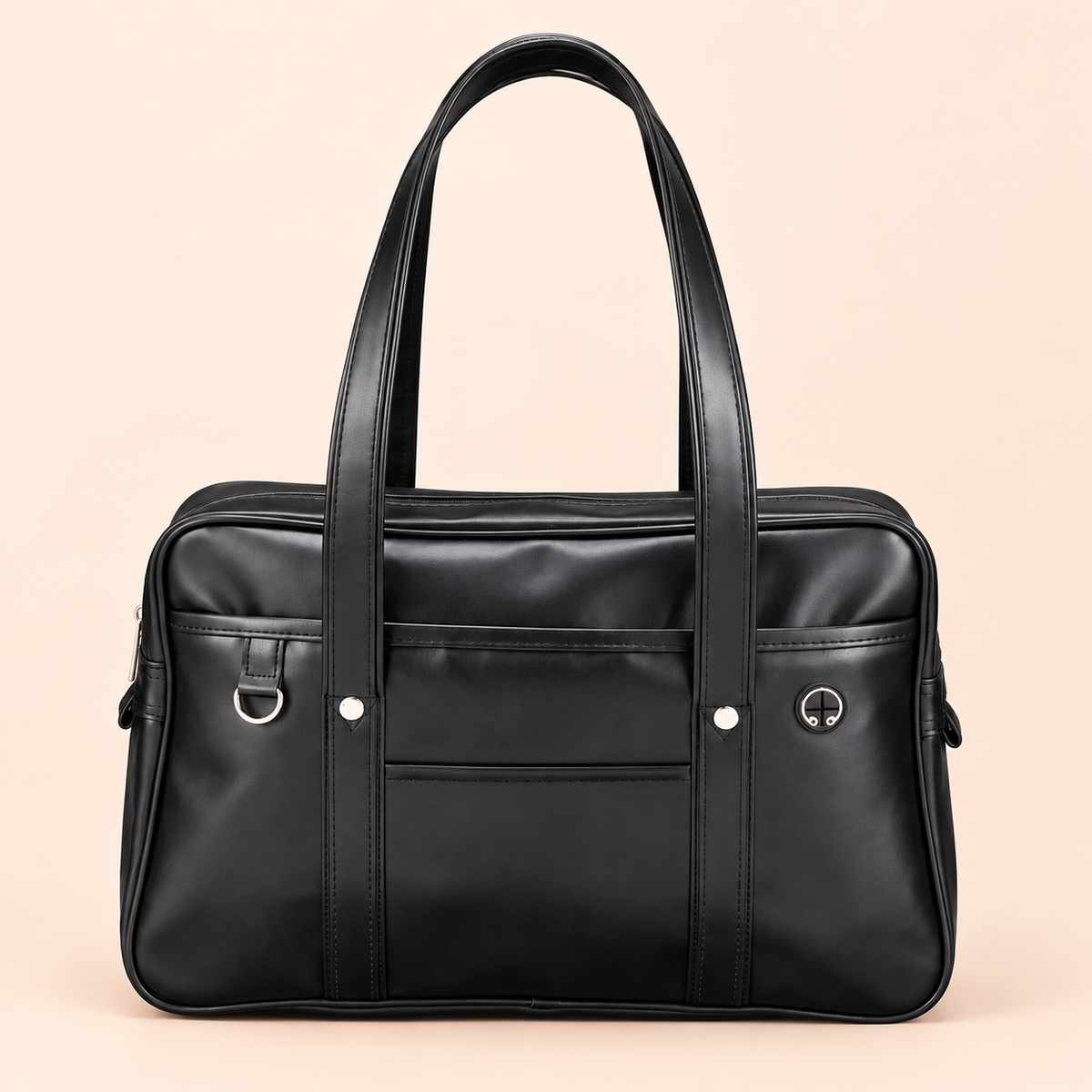 Sac à main cours lycée Lisa – Grand cabas stylé & pratique Noir / Cuir PU Souple Sac Cuir Femme