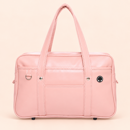 Sac à main cours lycée Lisa – Grand cabas stylé & pratique Rose / Cuir PU Souple Sac Cuir Femme