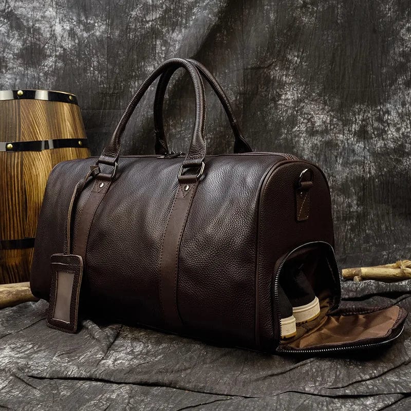 Sac de Sport Cuir Albert, sac en cuir de voyage pour homme​,
sac cuir homme voyage, ​
sac week end pour homme