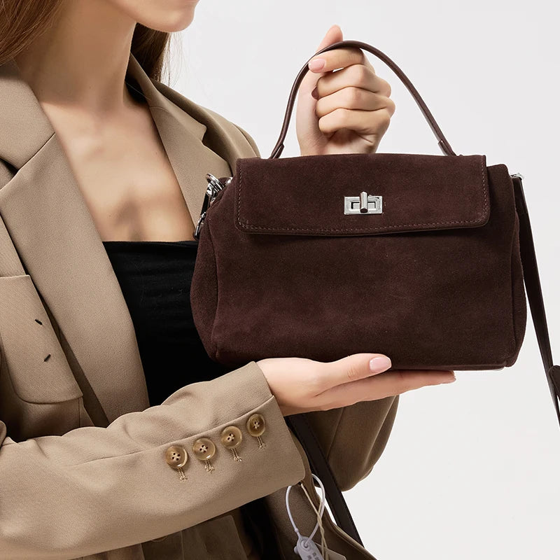 Sac Bandoulière en Daim Femme Apolline