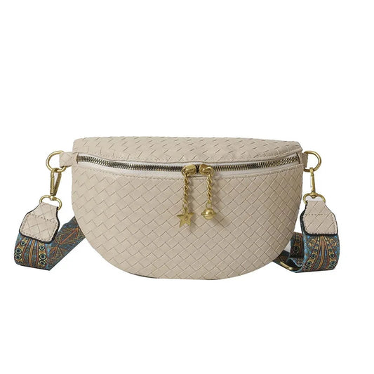 Banane Cuir Femme Blanc / 24x16x7cm / Cuir (PU)