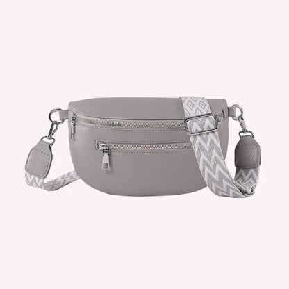 Banane en Cuire : Beau, Pratique et à un Bon Prix Gris / 24x14x8cm / Cuir (PU) Sac Cuir